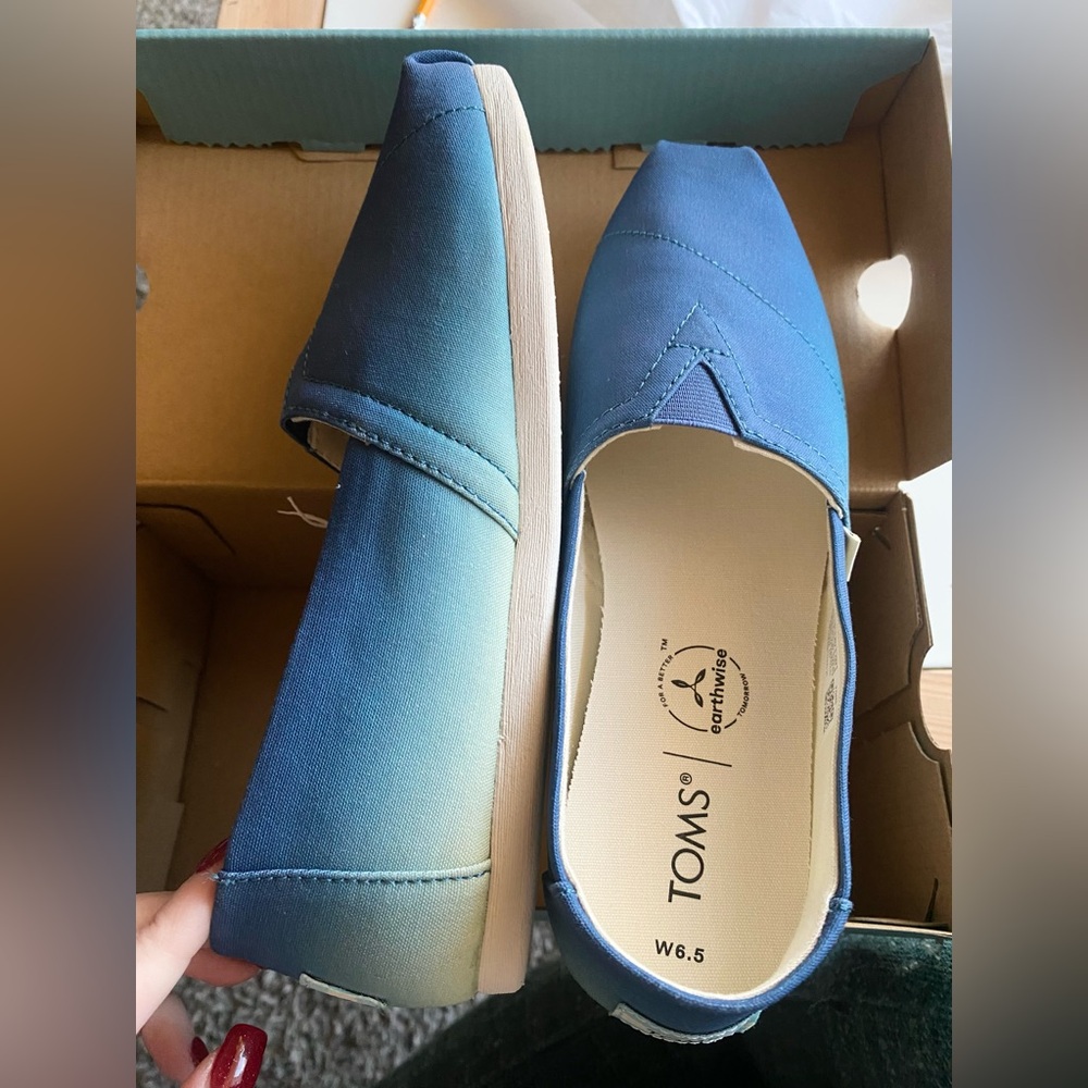 Indigo Multi Gradient Alpargatas Toms size 6.5